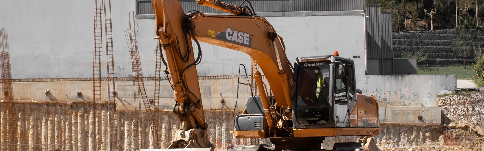 Excavator on a job site in Atlanta