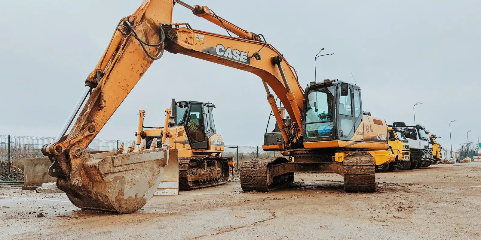 Excavation fleet equipment lineup in Atlanta