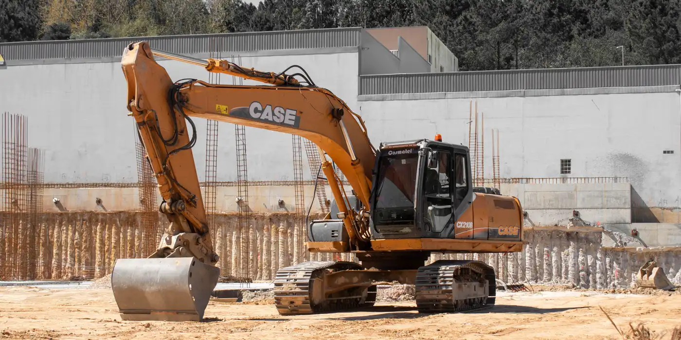 Excavation skid steer working on a job site in Atlanta
